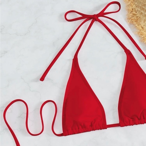 Red bikini 3 piece set - Picture 4 of 6